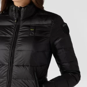 Blauer Usa Daunenjacke Mit Brand-Detail – Schwarz 11