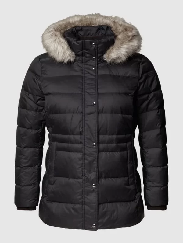 Tommy Hilfiger Curve PLUS SIZE Daunenjacke Mit Kapuze – Schwarz 1