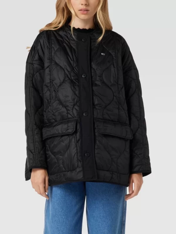 Tommy Jeans Oversized Steppjacke Mit Label-Stitching Modell ‘ONION QUILT’ – Schwarz 5