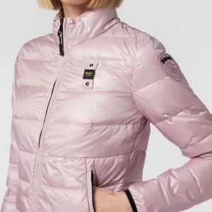 Blauer Usa Daunenjacke Mit Brand-Detail – Flieder 11
