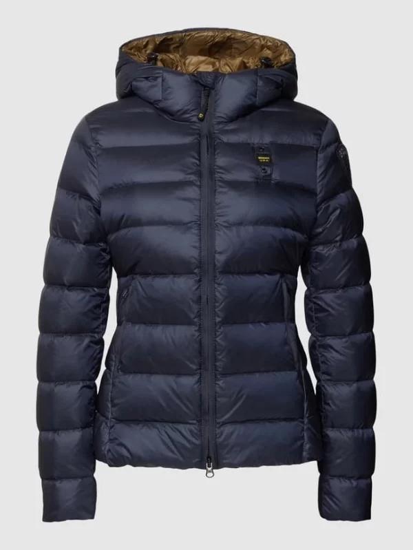Blauer Usa Daunenjacke Mit Kapuze – Dunkelblau 3