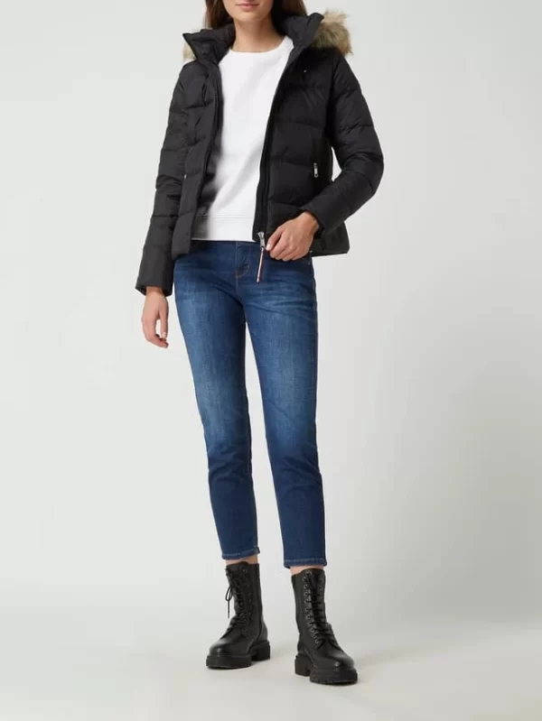 Tommy Hilfiger Daunenjacke Mit Webpelz – Schwarz 1