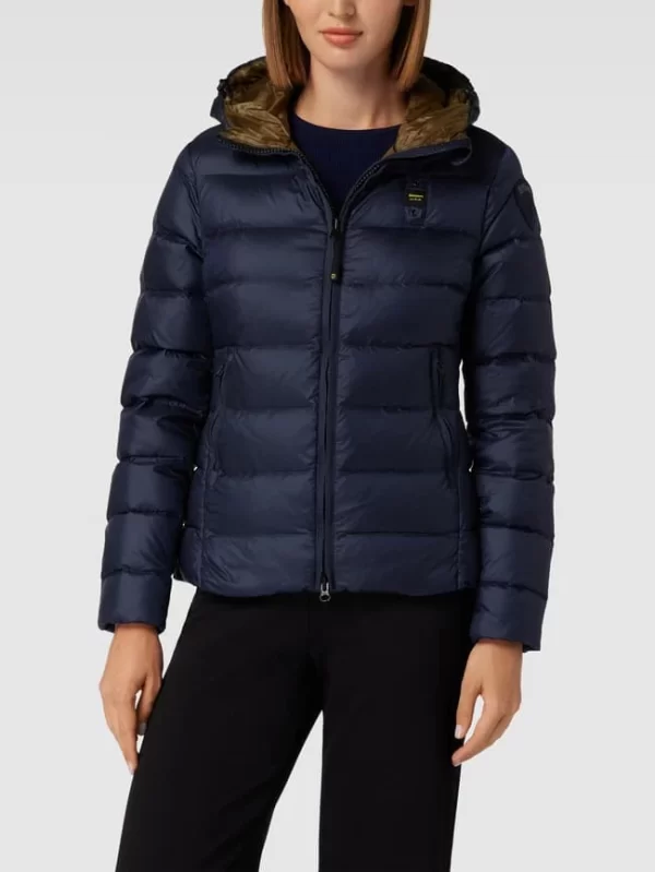 Blauer Usa Daunenjacke Mit Kapuze – Dunkelblau 5