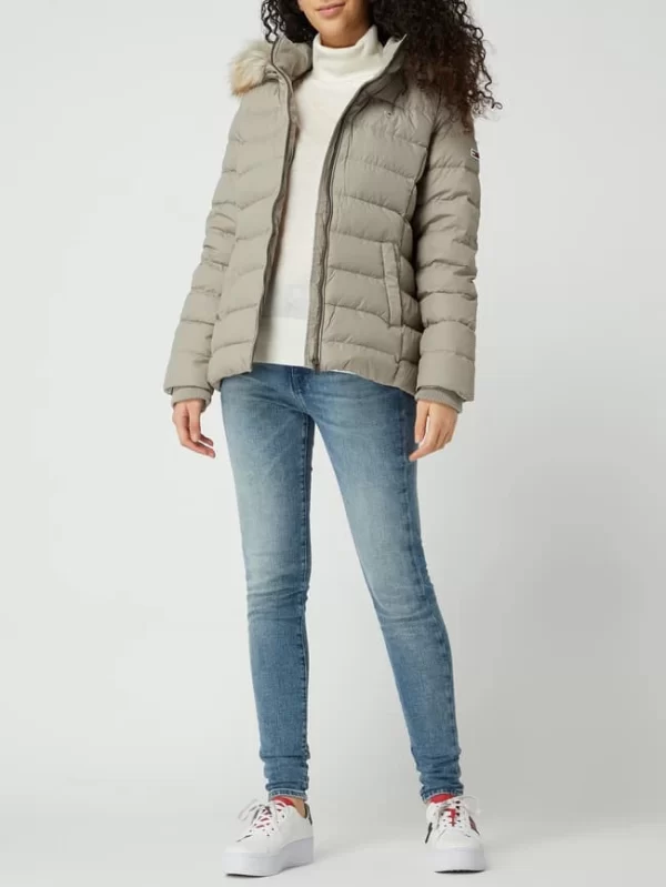 Tommy Jeans Daunenjacke Mit Webpelz – Beige 1