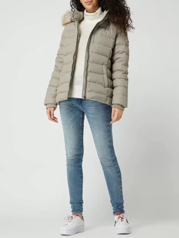 Tommy Jeans Daunenjacke Mit Webpelz – Beige 1