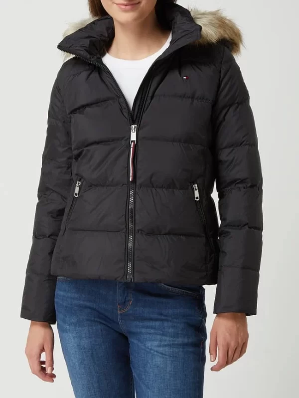 Tommy Hilfiger Daunenjacke Mit Webpelz – Schwarz 5