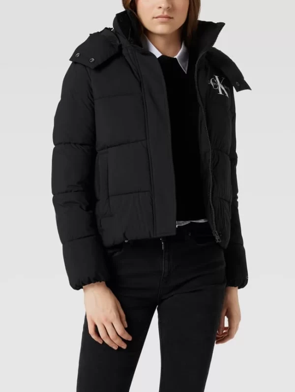 Calvin Klein Jeans Steppjacke Mit Abnehmbarer Kapuze – Schwarz 5