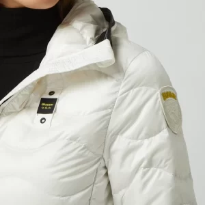 Blauer Usa Daunenjacke Mit Kapuze – Weiß 12