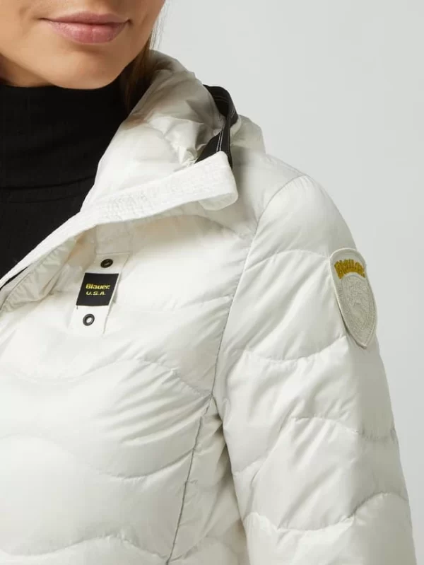 Blauer Usa Daunenjacke Mit Kapuze – Weiß 4