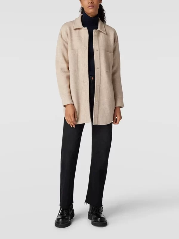 Armedangels Hemdjacke Mit Umlegekragen Modell ‘ALMARAA’ – Sand Meliert 1