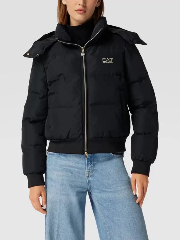 EA7 Emporio Armani Steppjacke Mit Label-Print Modell ‘GIUBOTTO’ – Schwarz 5