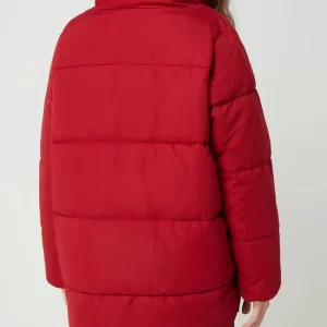 Vila Oversized Steppjacke Mit Stehkragen Modell ‘Vitrust’ – Wattiert – Dunkelrot 15