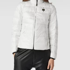 Blauer Usa Daunenjacke Mit Brand-Detail – Weiß 13