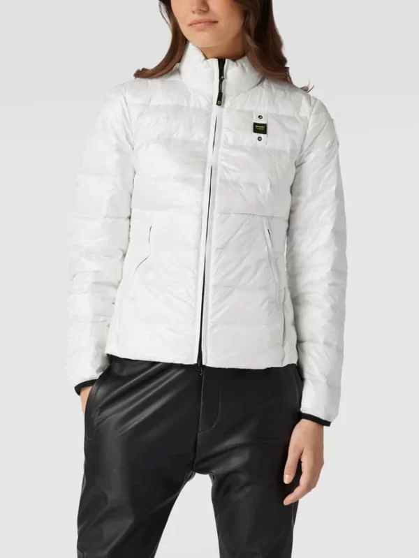 Blauer Usa Daunenjacke Mit Brand-Detail – Weiß 5