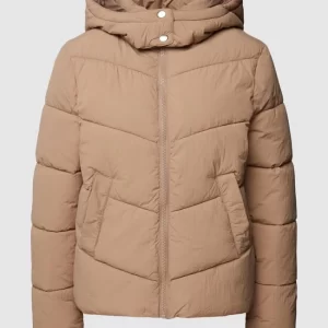 Pieces Steppjacke Mit Kapuze – Taupe 9