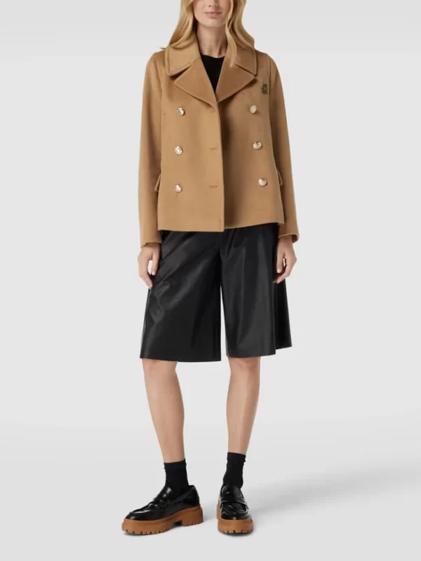 Tommy Hilfiger Cabanjacke Mit Reverskragen Modell ‘PEACOAT’ – Beige 1