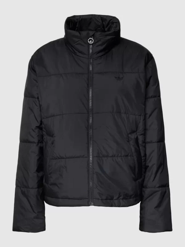 Adidas Originals Steppjacke Mit Kontraststreifen – Schwarz 3