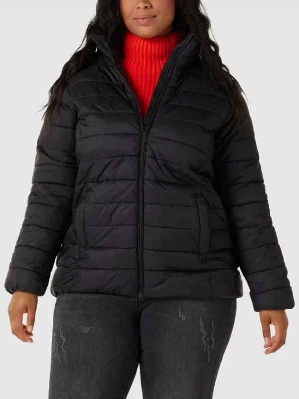 KAFFE Curve PLUS SIZE Steppjacke Mit Stehkragen Modell ‘KCLORANA’ – Schwarz 5