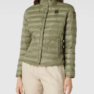 Blauer Usa Steppjacke Mit Label-Patch – Olivgrün 13