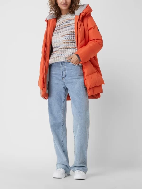 White Label Daunenjacke Mit Kapuze – Rostrot 1
