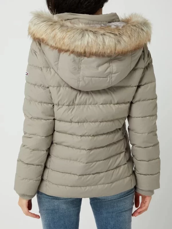 Tommy Jeans Daunenjacke Mit Webpelz – Beige 6