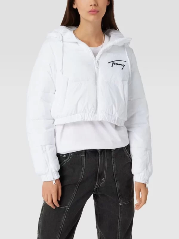 Tommy Jeans Cropped Steppjacke Mit Label-Stitching Modell ‘SIGNATURE CROPPED’ – Weiß 5