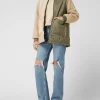 Noisy May Steppjacke Mit Ärmeln Aus Teddyfell Modell ‘Thora’ – Olivgrün 19