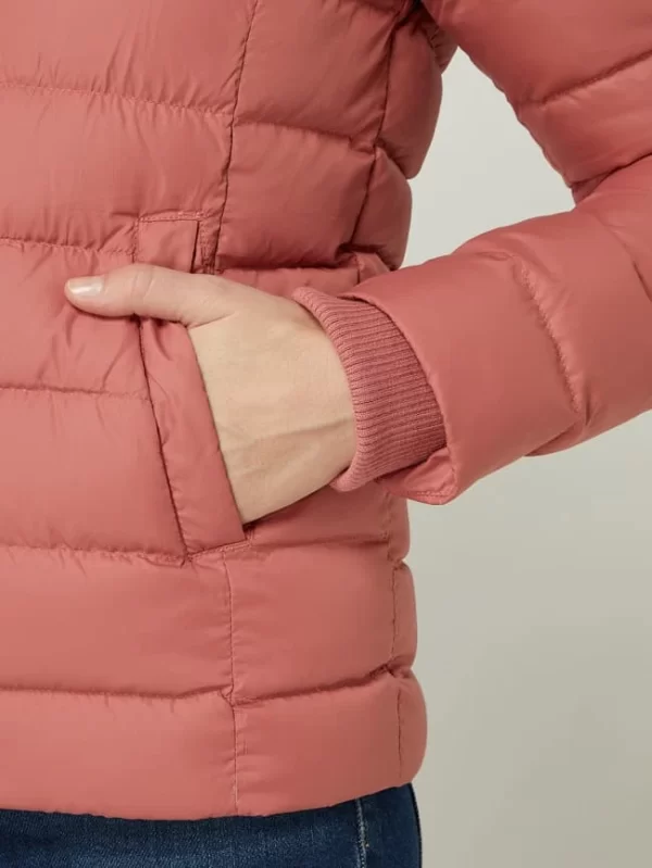 Tommy Jeans Daunenjacke Mit Webpelz – Altrosa 7