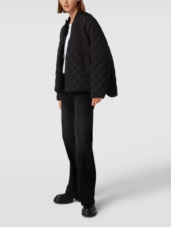 Jake*s Casual Steppjacke Mit Stehkragen – Schwarz 1