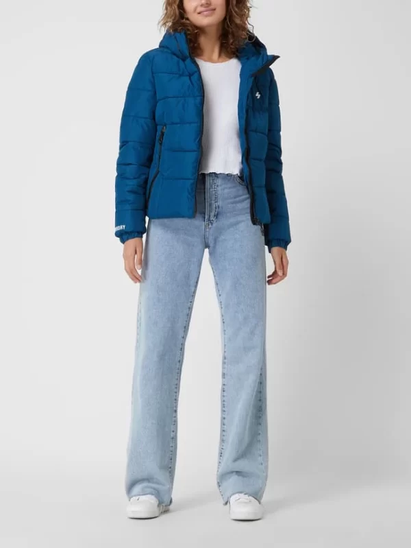 Superdry Steppjacke Mit Label-Stitching Modell ‘SPIRIT’ – Petrol 1