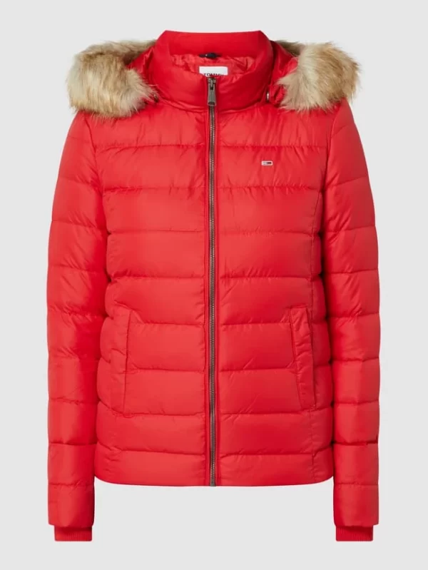 Tommy Jeans Daunenjacke Mit Webpelz – Rot 3