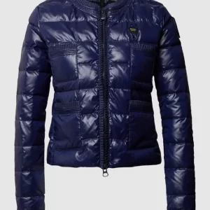 Blauer Usa Daunenjacke In Stepp-Optik – Marineblau 9