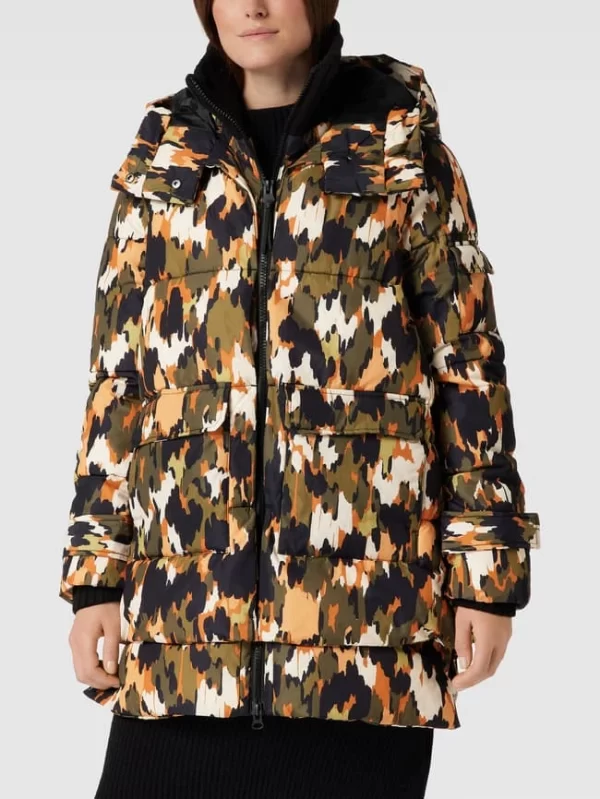 S.Oliver RED LABEL Steppjacke Mit Allover-Muster – Khaki 5