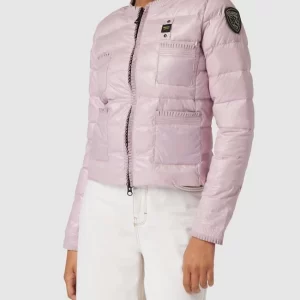 Blauer Usa Daunenjacke In Stepp-Optik – Flieder 13