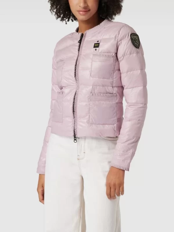Blauer Usa Daunenjacke In Stepp-Optik – Flieder 5