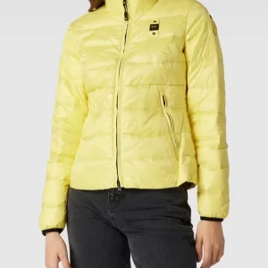 Blauer Usa Daunenjacke Mit Brand-Detail – Gelb 13