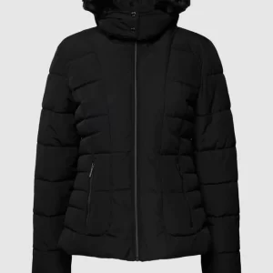 Jake*s Collection Steppjacke Mit Kunstpelzkragen – Schwarz 9