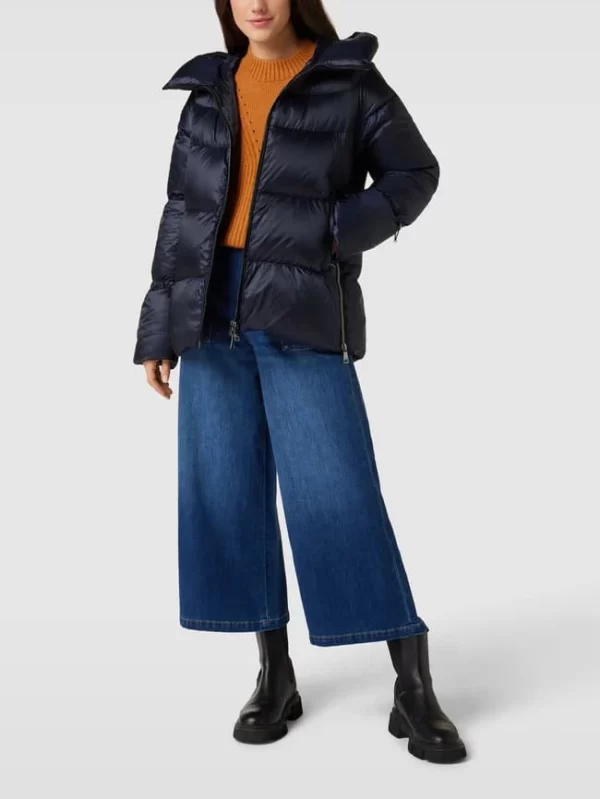 Windsor Daunenjacke Mit Label-Details – Marineblau 1