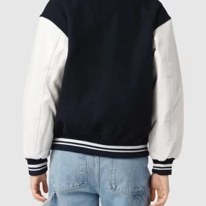 REVIEW College-Jacke Mit Stehkragen – Marineblau 15