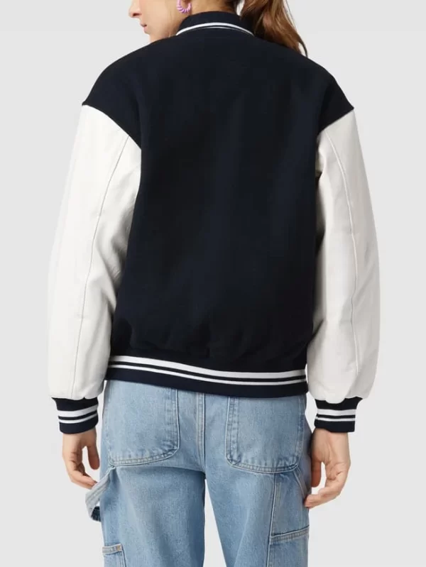 REVIEW College-Jacke Mit Stehkragen – Marineblau 6