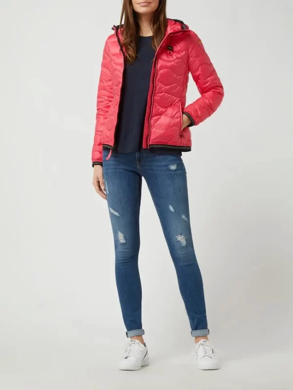 Blauer Usa Daunenjacke Mit Kapuze – Pink 1