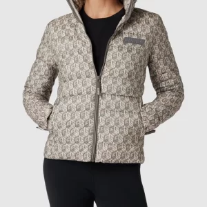 Guess Activewear Steppjacke Mit Allover-Muster Modell ‘EIREEN’ – Hellgrau 13
