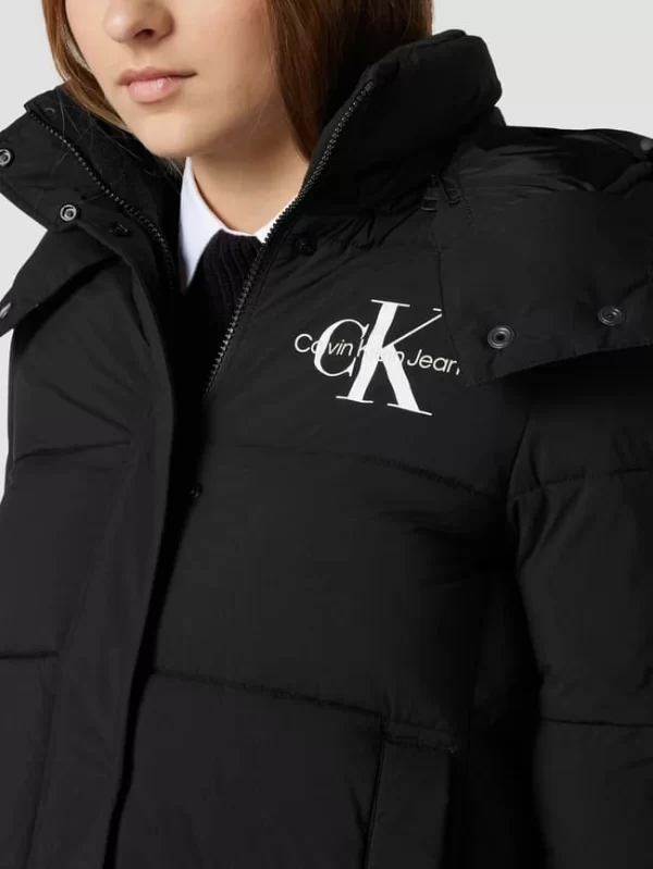 Calvin Klein Jeans Steppjacke Mit Abnehmbarer Kapuze – Schwarz 4
