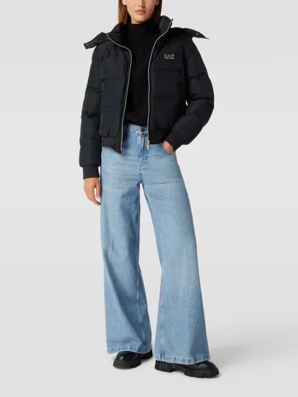 EA7 Emporio Armani Steppjacke Mit Label-Print Modell ‘GIUBOTTO’ – Schwarz 1