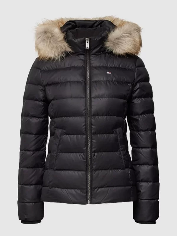 Tommy Jeans Steppjacke Mit Brand-Stitching Modell ‘BASIC HOODED DOWN JACKET’ – Schwarz 3