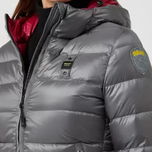 Blauer Usa Daunenjacke Mit Kapuze – Silber 11