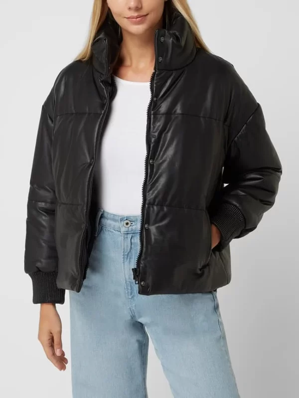 Studio AR Steppjacke Aus Leder Modell ‘Mariana’ – Schwarz 5