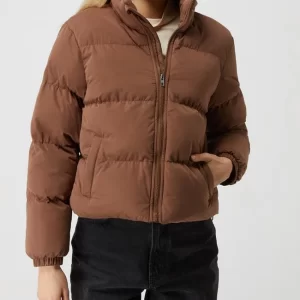 URBAN CLASSICS Cropped Steppjacke Mit Stehkragen – Camel 13