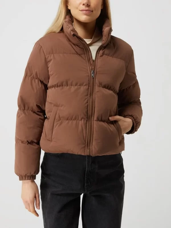 URBAN CLASSICS Cropped Steppjacke Mit Stehkragen – Camel 5