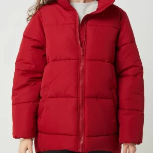 Vila Oversized Steppjacke Mit Stehkragen Modell ‘Vitrust’ – Wattiert – Dunkelrot 13